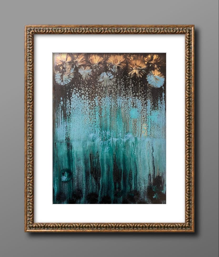 アート原画 『reexamine』30×40 現代アートk.m