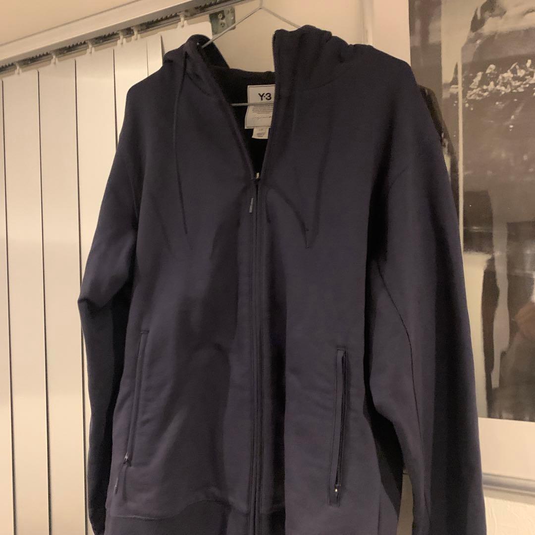 Y-3 ネイビー フルジップパーカー Lサイズ
