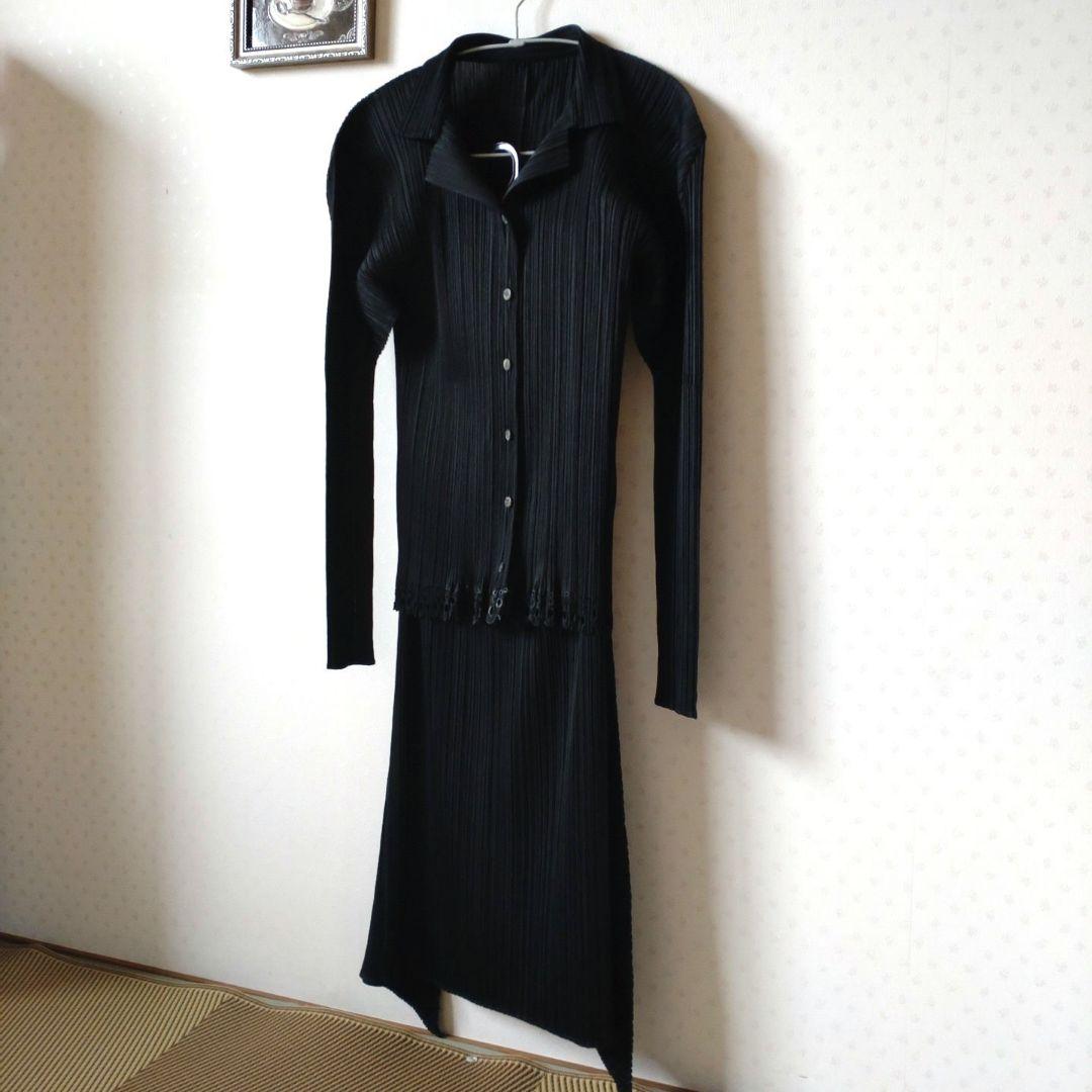 イッセイミヤケ✨プリーツ・プリーズ フォーマル上下 ブラック L