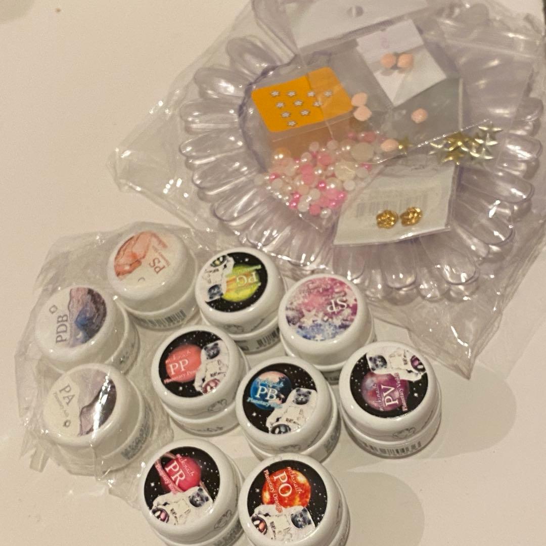 未使用マグネットジェル10色セットアートパーツセットmiki nail19ネイル