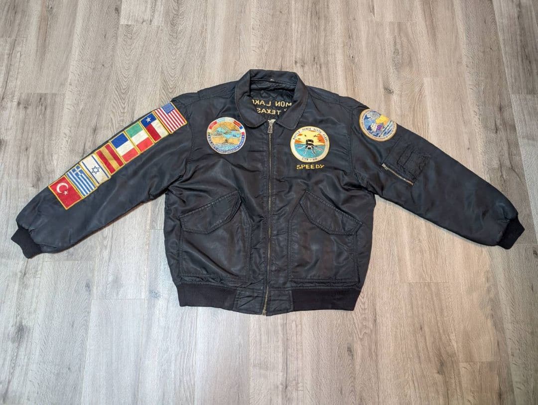 幻級【希少】90S U.S.NAVY 海軍 ツアージャケット ポパイ ベドジャン