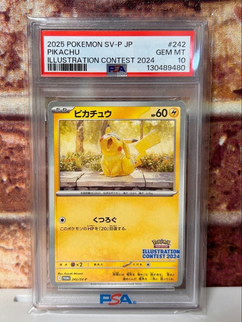 ピカチュウ：イラストレーションコンテスト 2024 PROMO PSA10 ピカチュウ イラストレーションコンテスト2024 242/SV-P プロモ PSA10