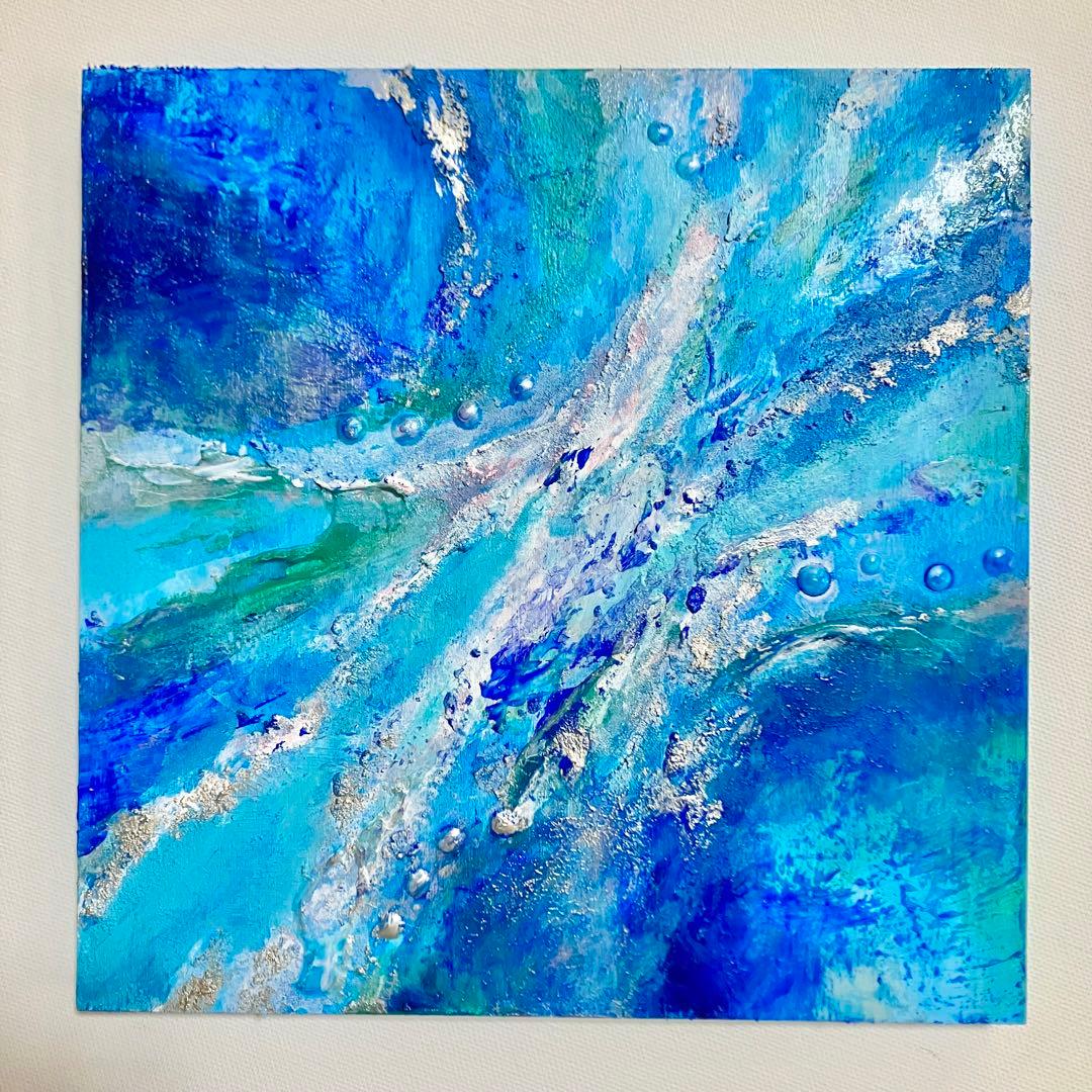 Aqua＊テクスチャーアート 絵画 原画 抽象画 海 夏 現代アート - メルカリ