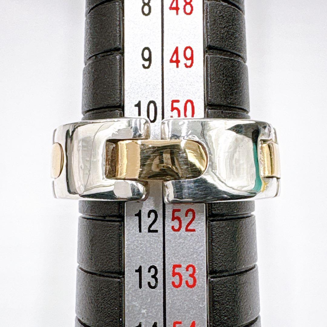 極美品 オールドティファニー Hリンク コンビ リング 11号 シルバー