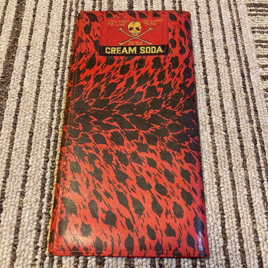 【ohshita RD様】専用商品 クリームソーダ 赤ヒョウ柄長財布　ロカビリー