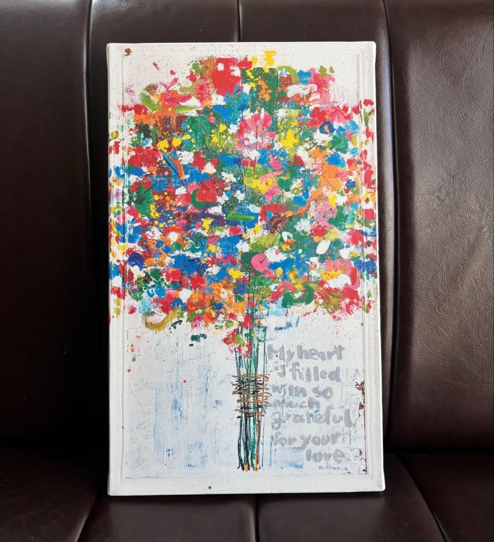 木梨憲武展 Timing ー瞬間の光りー 感謝 キャンバスアート