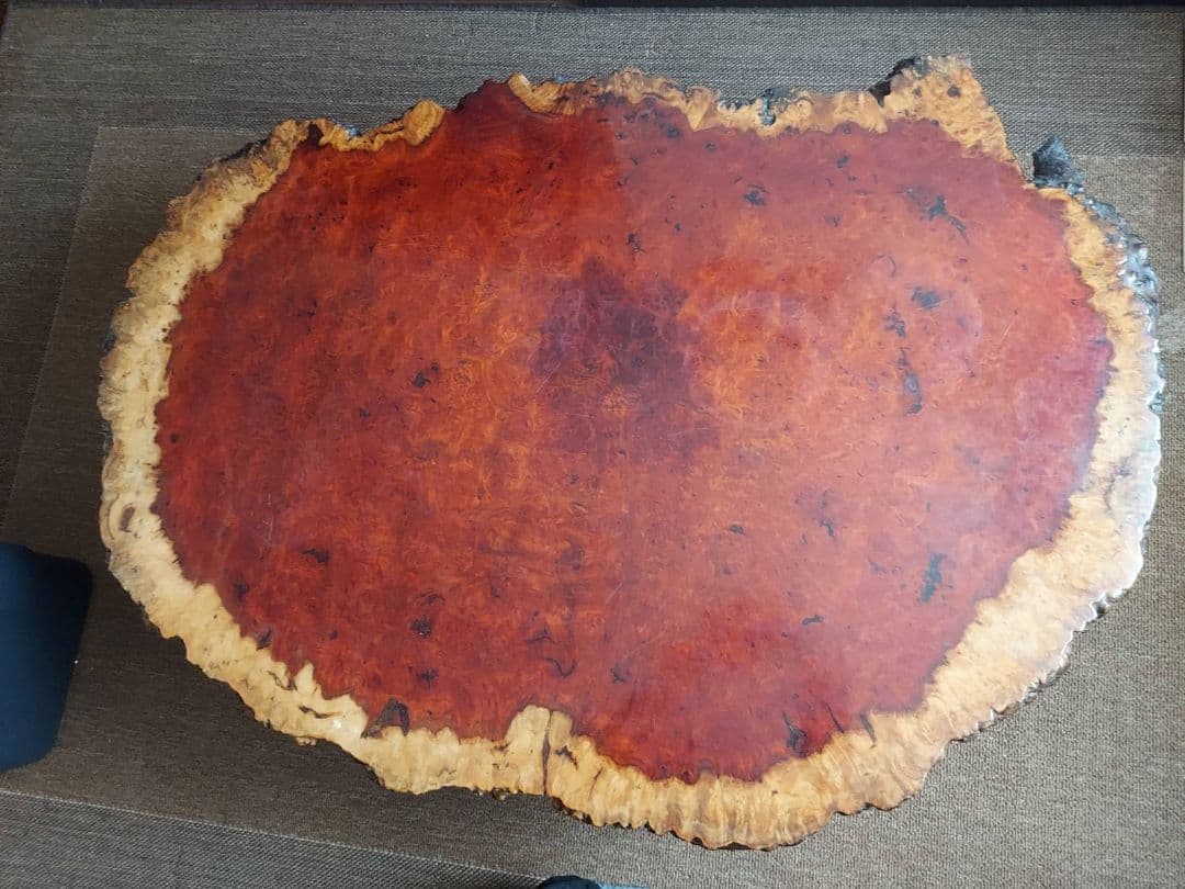 【希少】花梨 瘤 一枚板 座卓 高級テーブル 大型