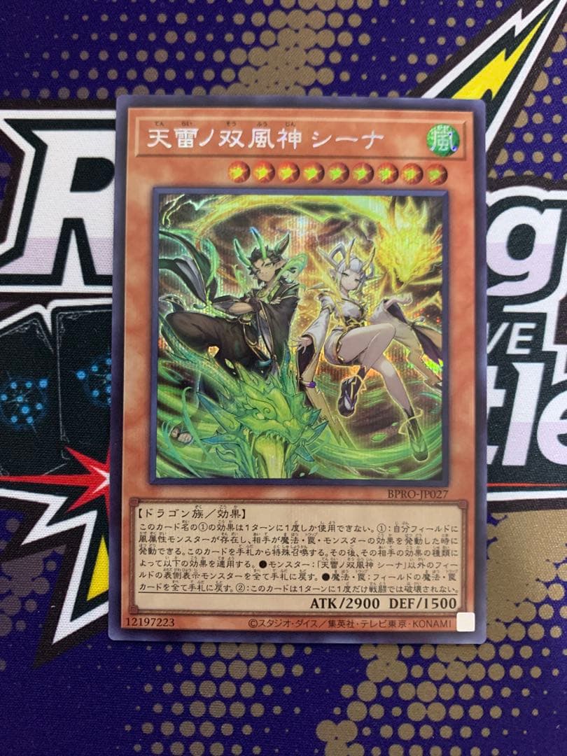 天雷ノ双風神シーナ シークレット 遊戯王 てんらいのそうふうじん 天雷