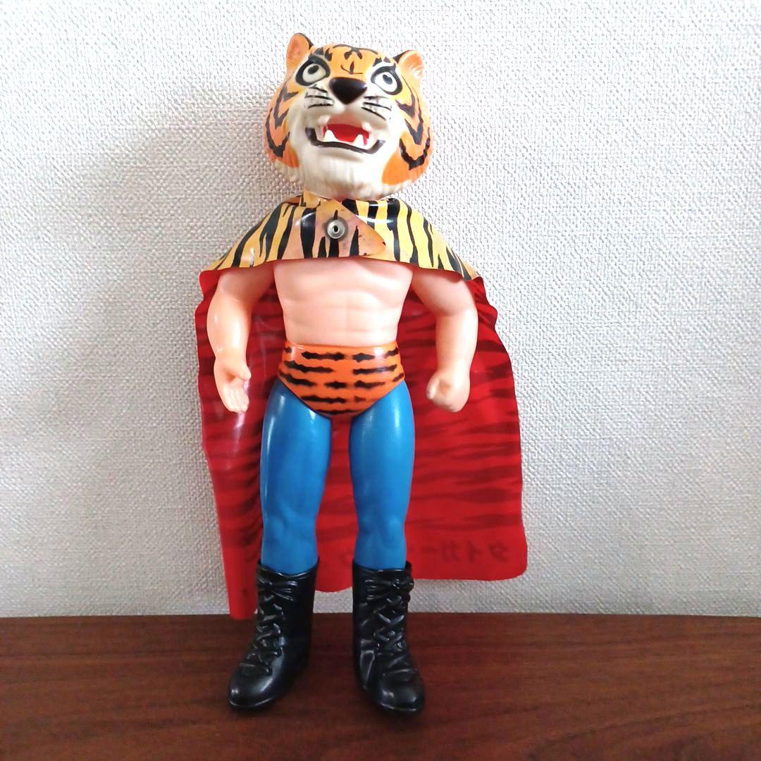 当時物 中嶋製作所 面取れマスクとマント付 希少タイガーマスク ソフビフィギュア 中嶋製作所 タイガーマスク ソフビ 面取れ 【88860405】 | TOYSKING.NEWS