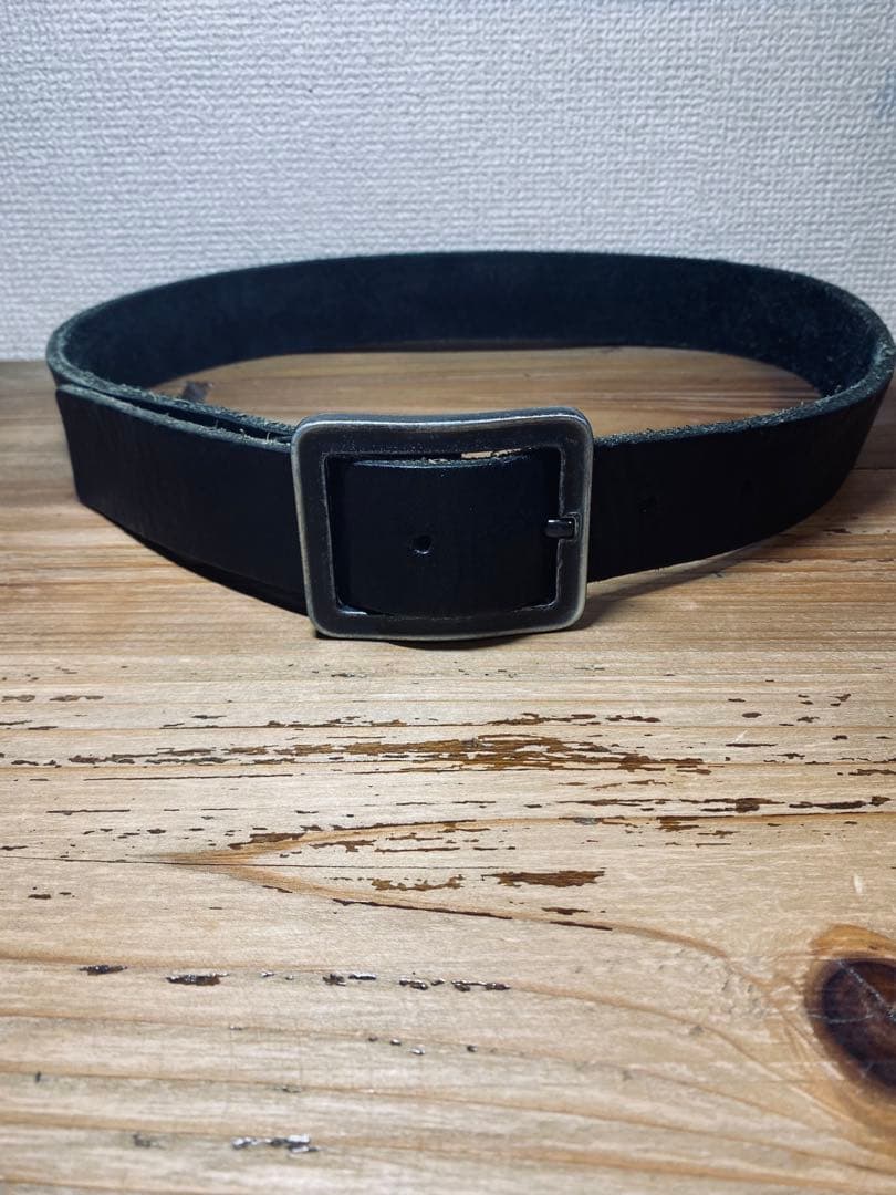 ISAMUKA KATAYAMA BACKLASH レザーベルト ブラック