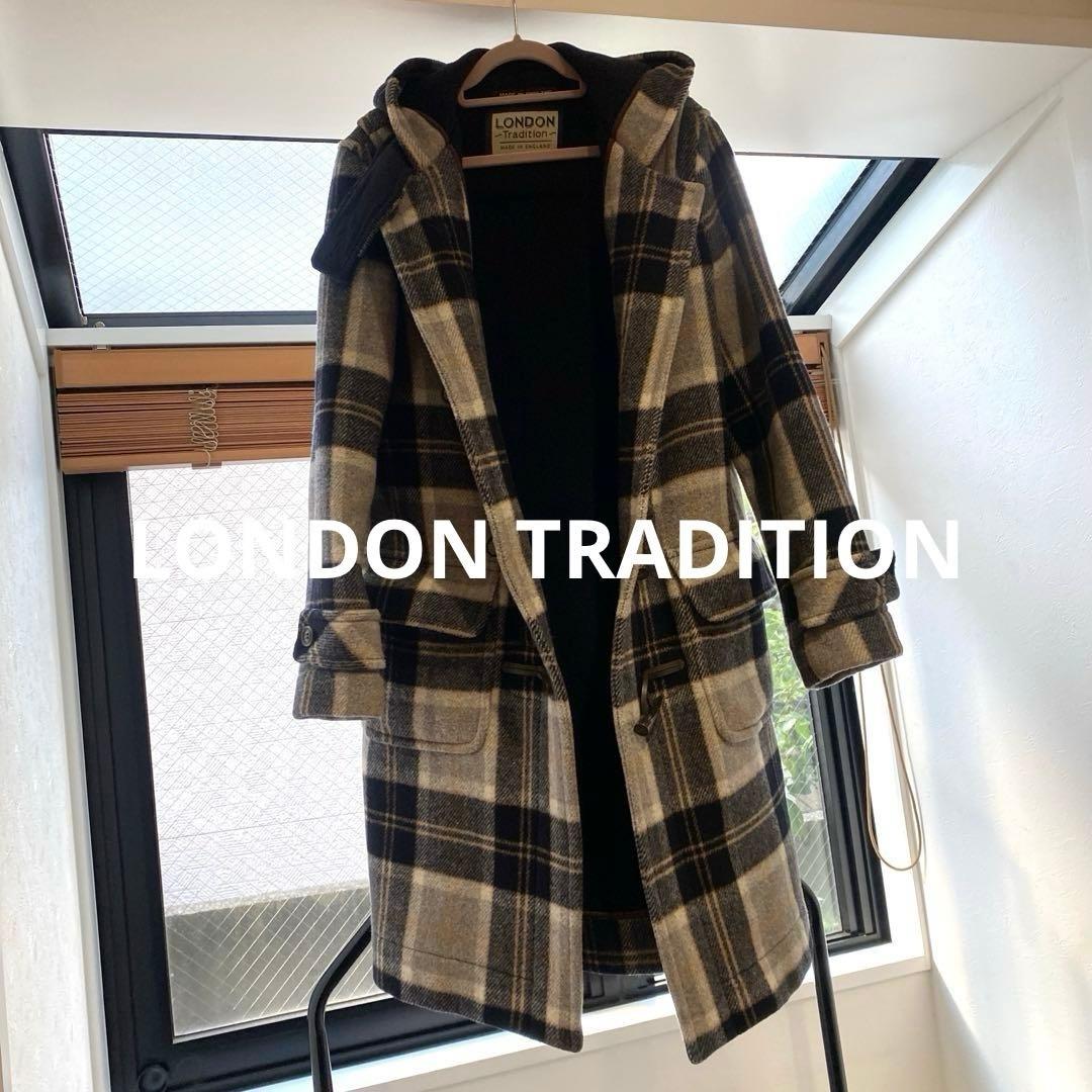 LONDON TRADITION チェックダッフルコート