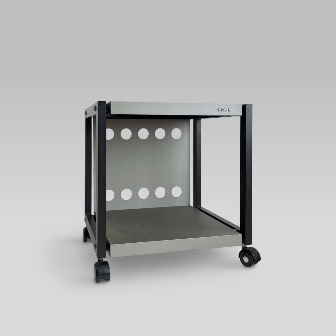 80~90s【SONY】ヴィンテージ 工業デザイン AVワゴン ラック 棚