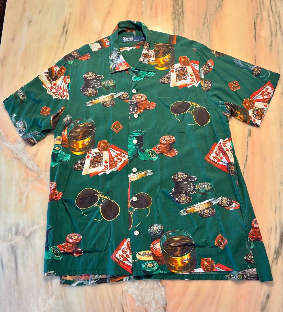 POLO RALPH LAUREN カジノポーカー柄アロハシャツ