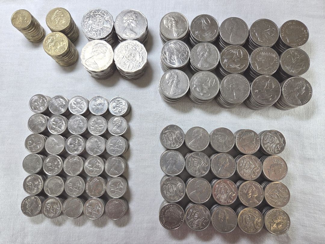 オーストラリアドル　豪ドル　外貨　外国　海外　　硬貨　古銭　貨幣　AUD