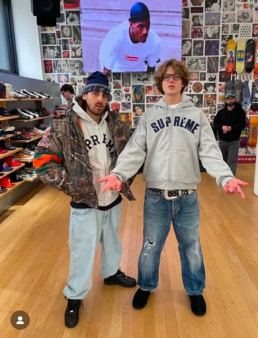 初期 supreme Arc Logo Thermal ZipUp Hoodie