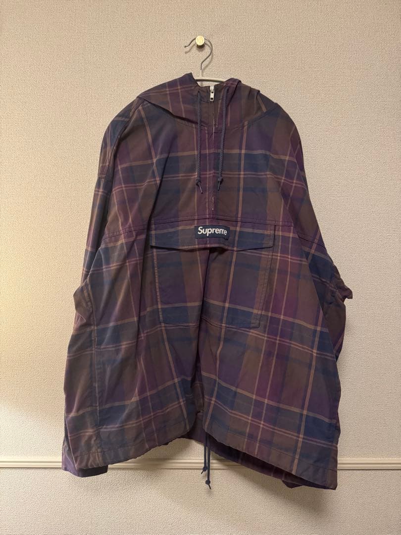 Supreme チェック柄 アノラックパーカー XL