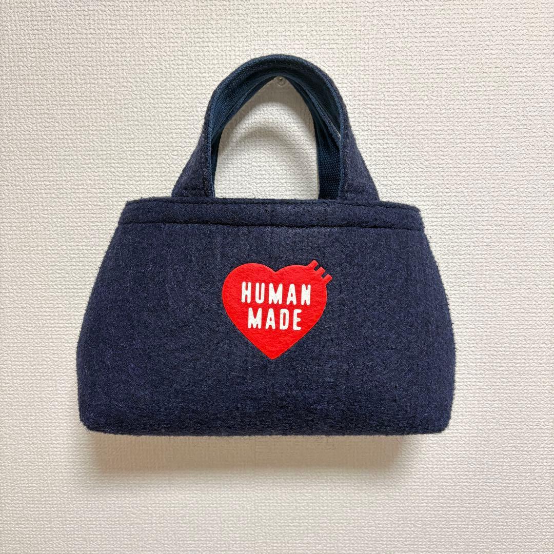 【即完売品】 HUMAN MADE ハートロゴ トートバッグ ネイビー 正規品