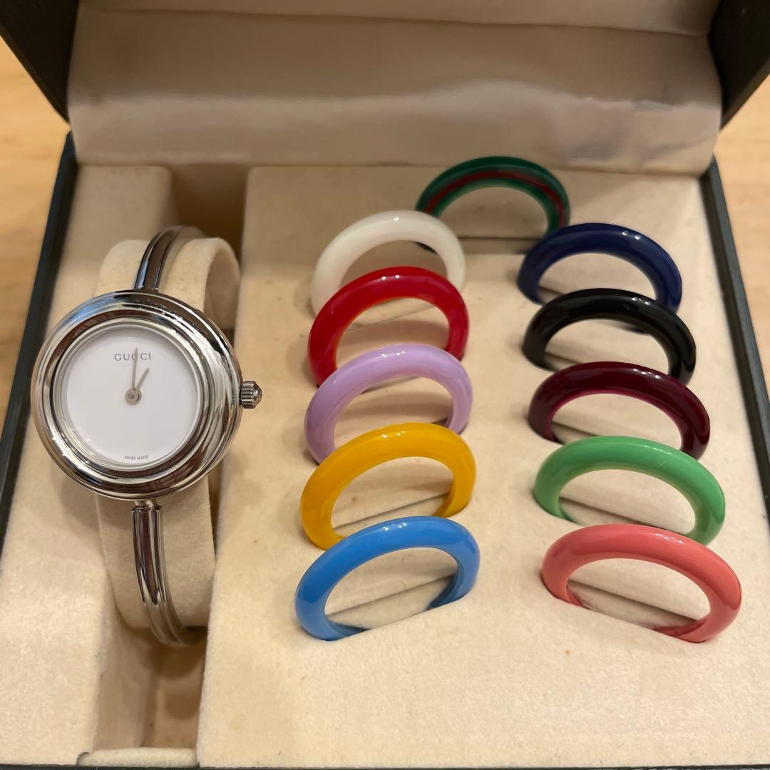 GUCCI 時計 シルバー チェンジベゼル