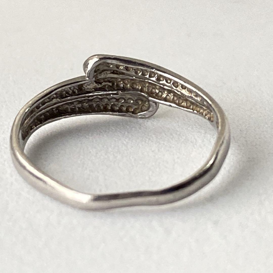 【ジュエリーマキ】Pt850 V字デザイン プラチナリング 2.2g／599