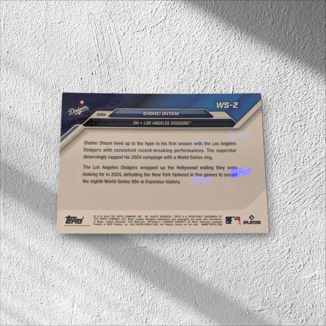 Topps now 99枚限定 大谷翔平 WS優勝記念 2024 WS-2 - メルカリ