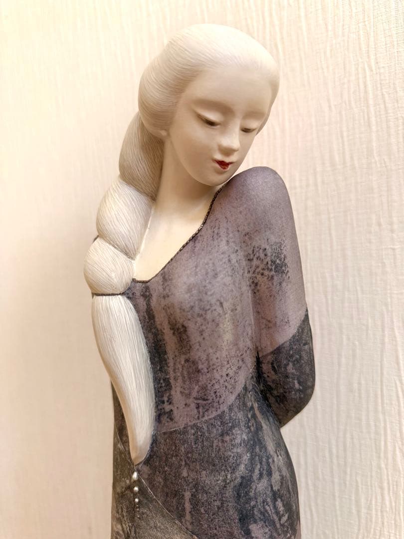 岩瀬なほみ　木彫布貼人形　秋露