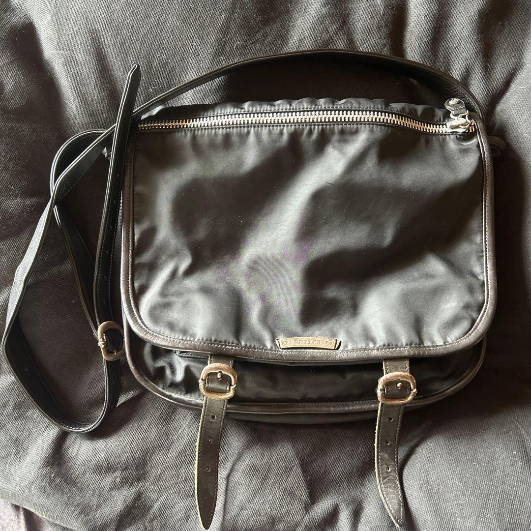 自身購入クロムハーツ 希少 正規品 ブラックナイロン メッセンジャーバッグ