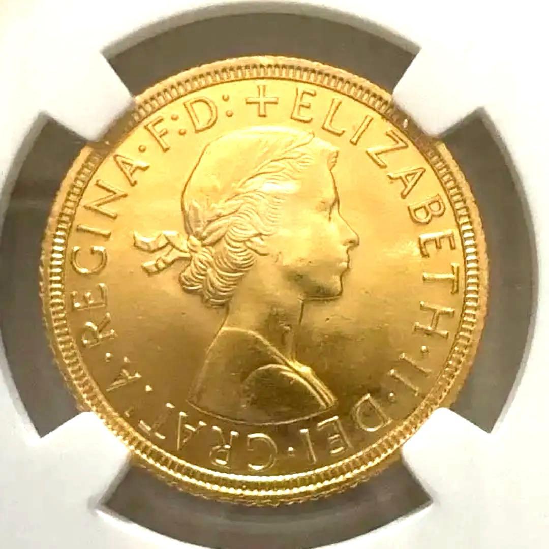 イギリス　1963年　ソブリン　NGC MS65