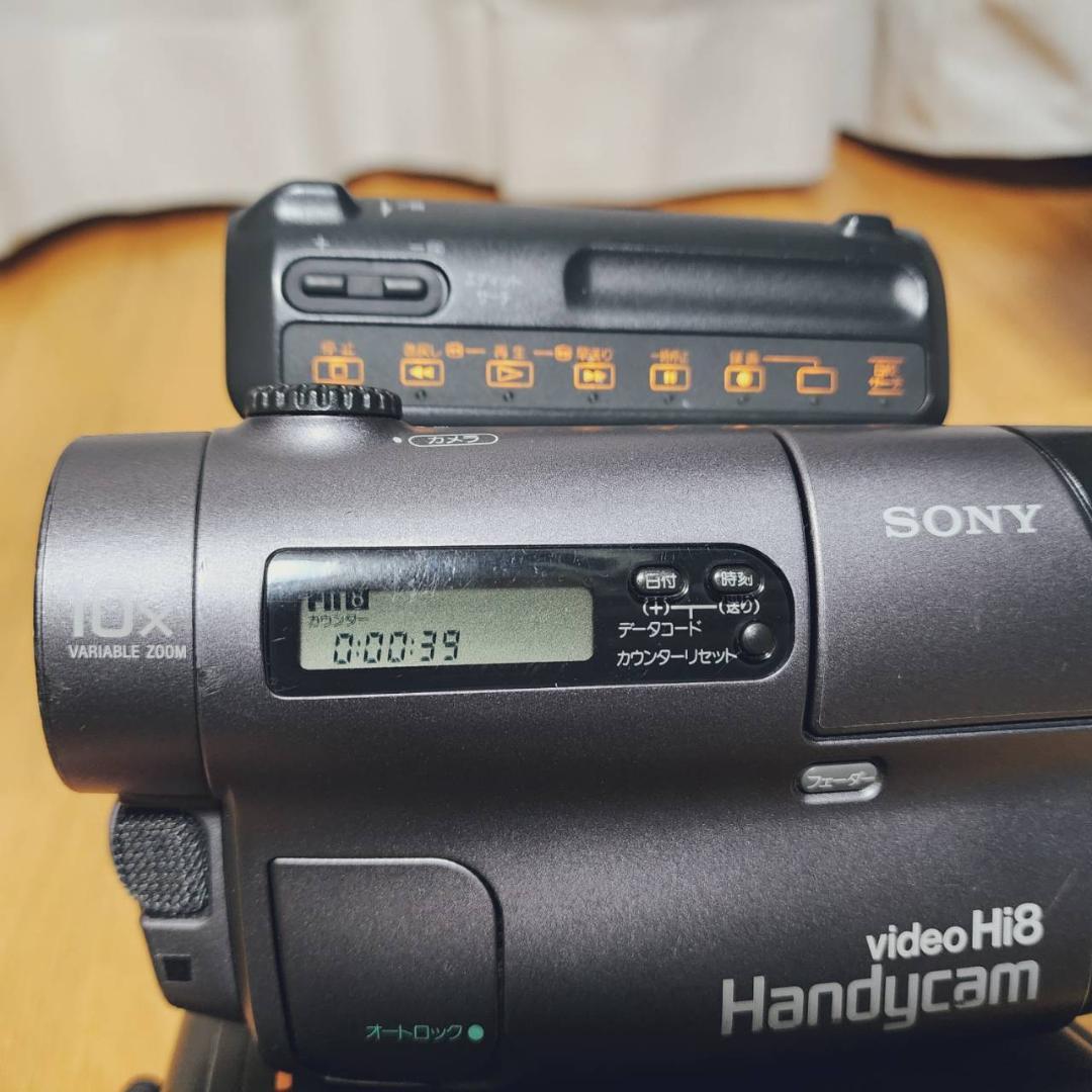 動作確認済】高画質 SONY Hi8 8ミリ ビデオカメラ クレードル セット