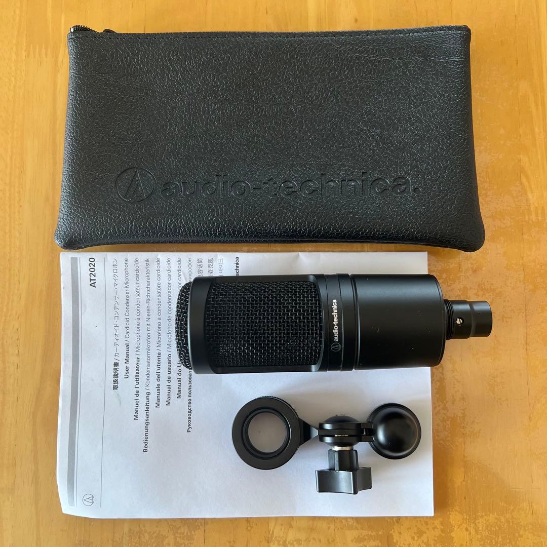 audio-technica AT2020 コンデンサーマイク 変換アダプター付