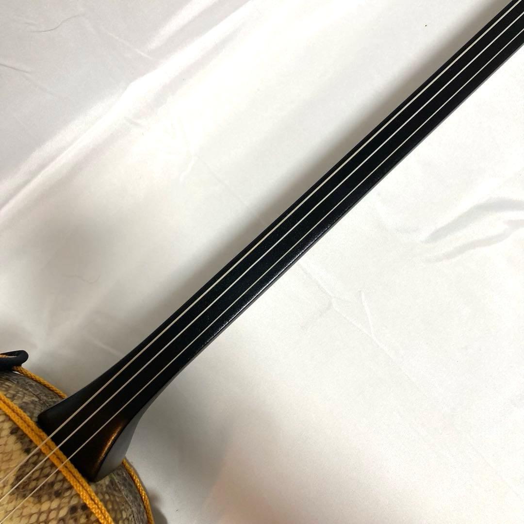 三線 沖縄 強化張り 本革 蛇革 ハードケース 付属品 和楽器 初心者