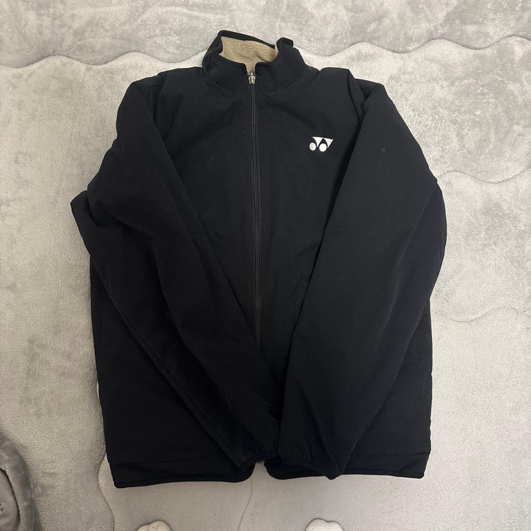 ヨネックス ジップアップジャケット 黒 ベージュ YONEX（ヨネックス） ジャージ ジャケット メンズ ニットウォーム