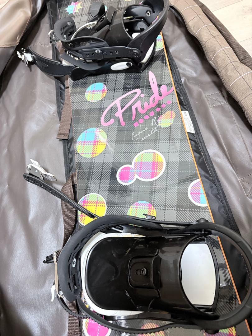 Pride スノーボード ビンディングセット HEAD（ヘッド） FLAIR ＆ アンリミット 板＋ビンディングセット 2点