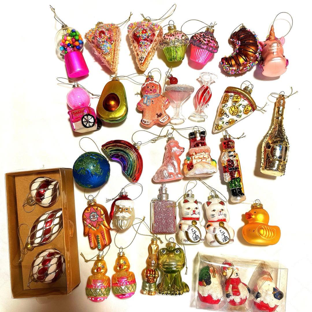 【まとめ売り】 フライングタイガー　ガラスオーナメント　クリスマスオーナメント