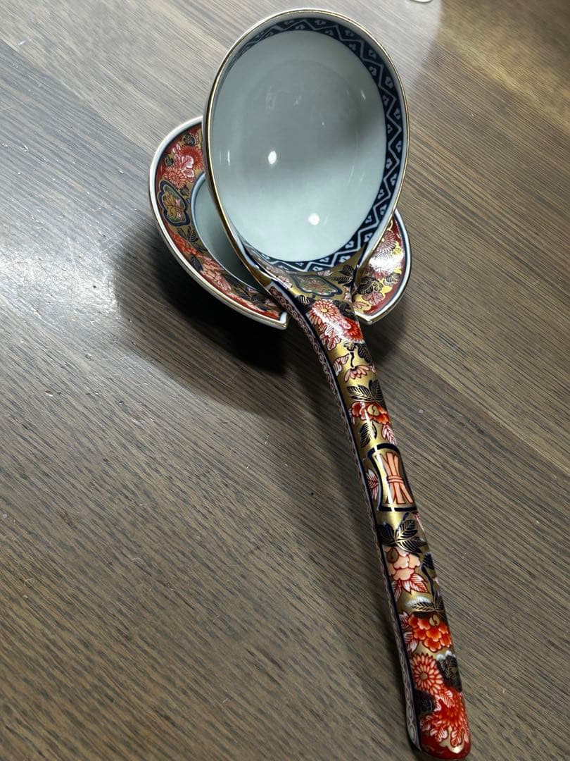 極錦　金彩古伊万里　有田焼其泉窯　お玉杓子 有田焼 賞美堂 其泉 極錦金彩古伊万里様式銘々皿揃15cm5枚組 得