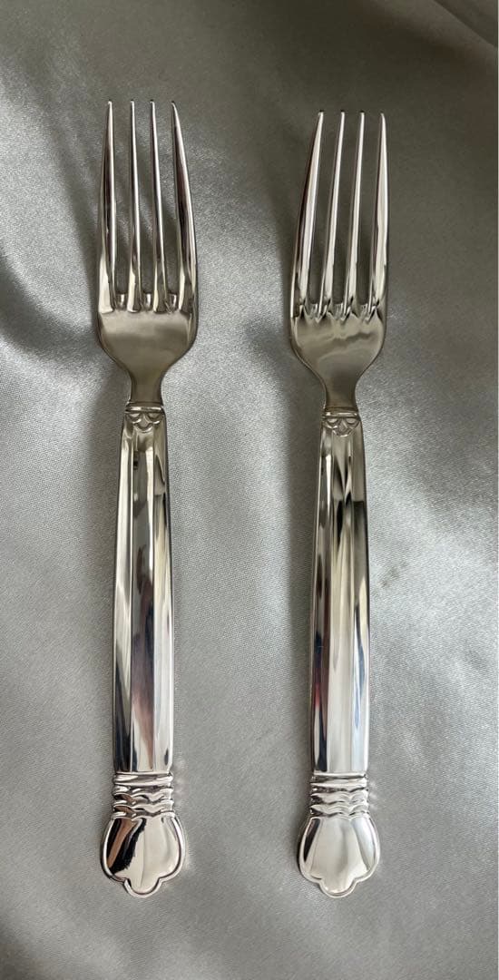 【未使用】純銀★稀少品　ロイヤルコペンハーゲン　ストロイエ　ディナーフォーク