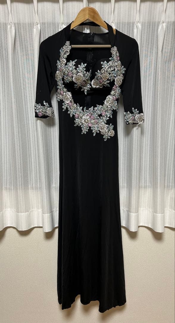 ベリーダンス衣装　サイーディドレス／バラディドレス　ブラック