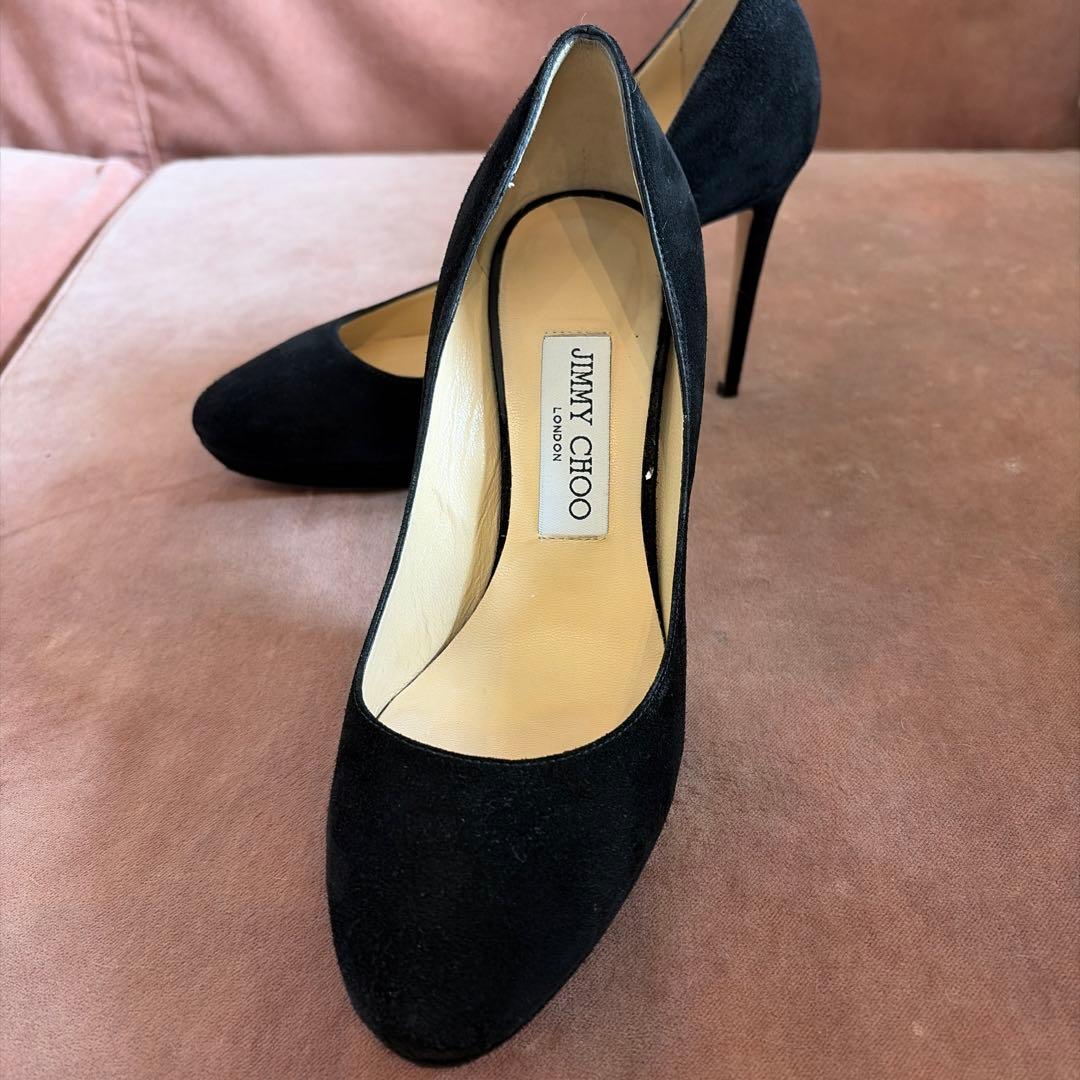 Jimmy Choo ブラック スエード ハイヒール