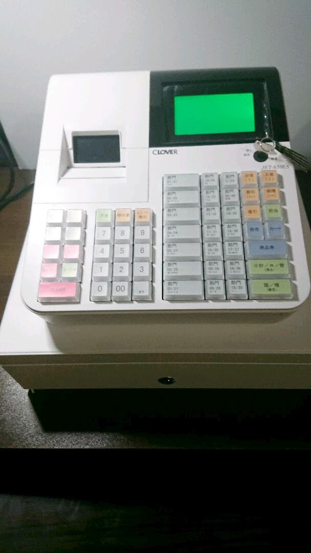 [美品]JET-650LSレジスター 楽天市場】クローバー電子 レジスター 小型 JET-100CHR 電池付 乾電池