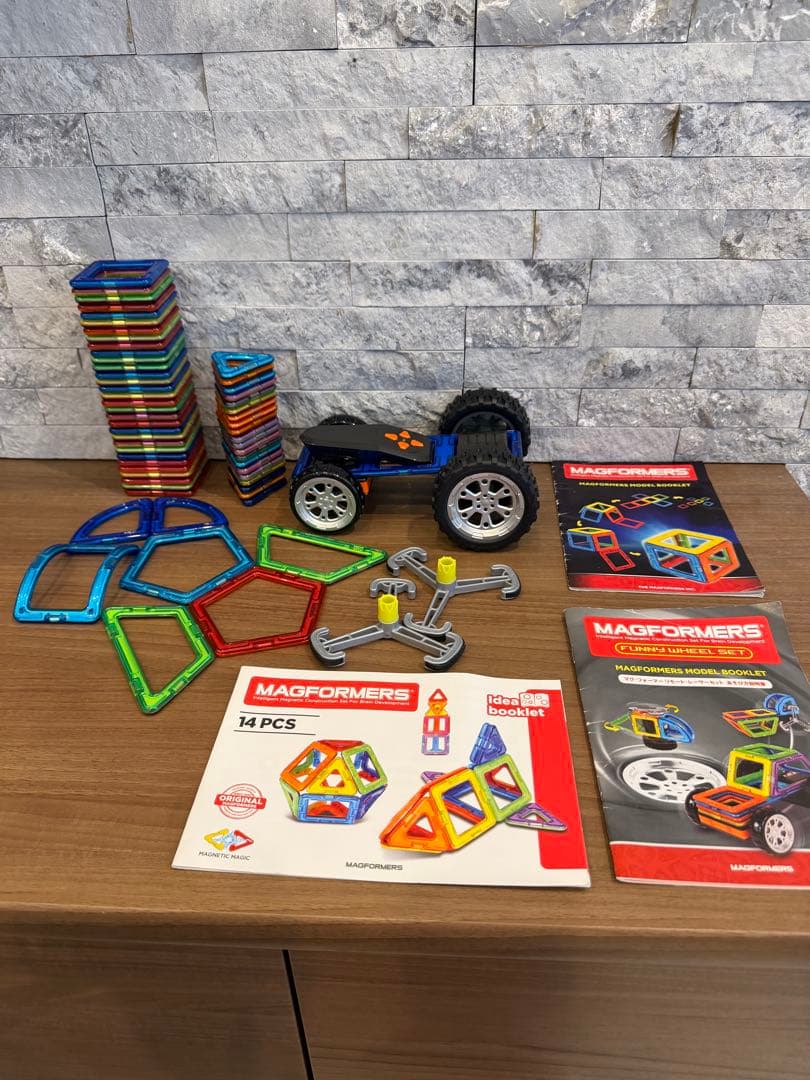 MAGFORMERSマグフォーマー純正51ピース＋FunnyWheelリモコン可