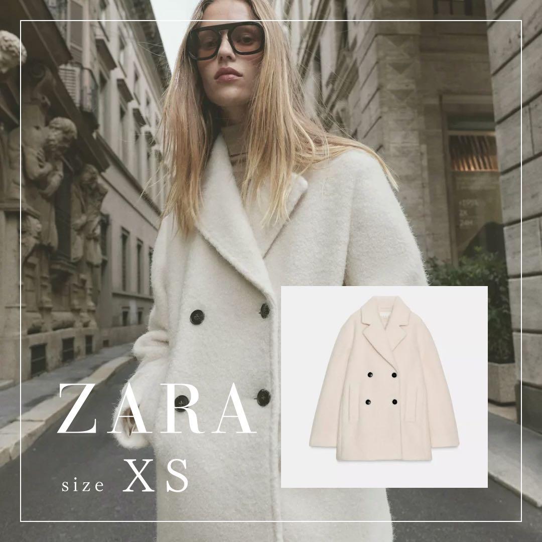 ZARA ブークレダブルブレストコート XS 新品