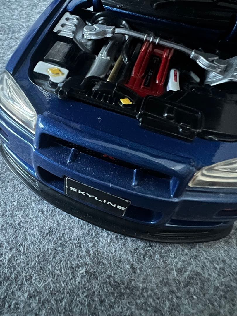 MOTOR MAX 1/18 ミニカー　NISSAN スカイライン　GT-R 青