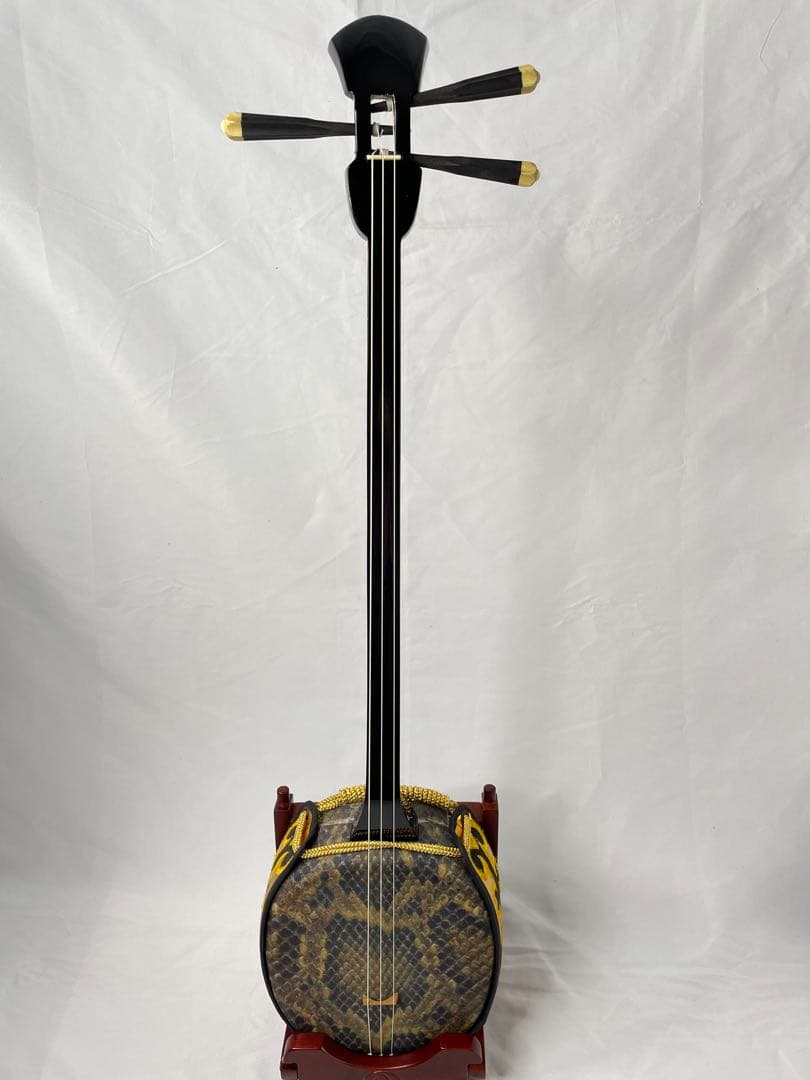 与那城型 沖縄三線 ビンテージゆし木/実入り チャー木チーガ 人工皮