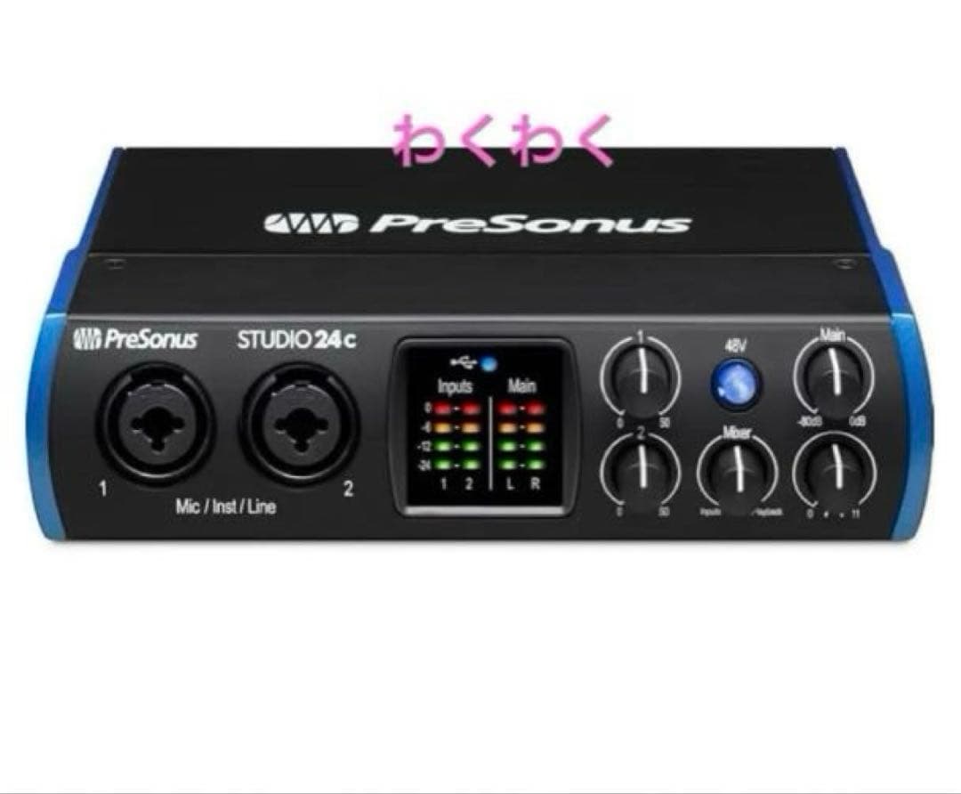 PreSonus Studio 24c オーディオ/MIDIインターフェース USB-Cオーディオ/MIDIインターフェース Studio 24c（2ch入出力 / USB-C
