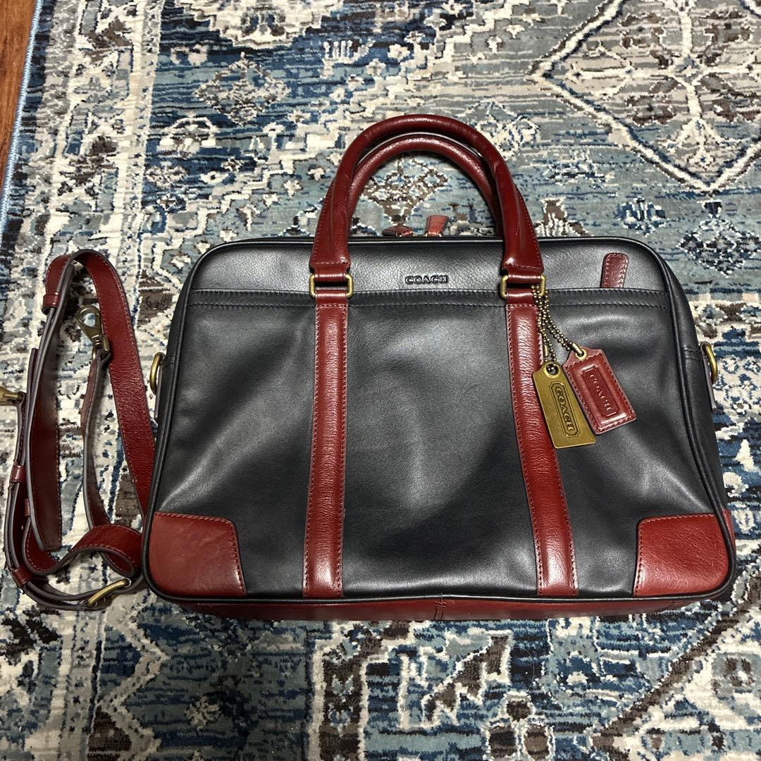 COACH ビジネスバッグ 黒と茶色