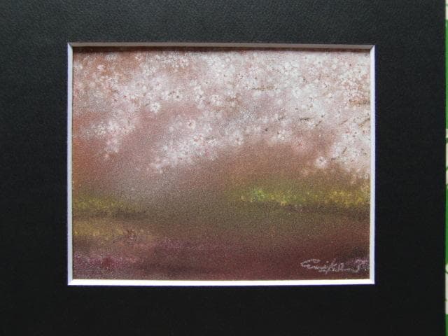 田久保恵美子、【春霞】、希少な額装用画集より、美品、新品額装付、インテリア