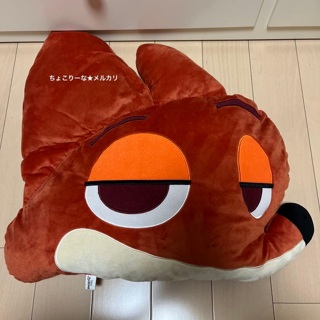 ディズニー ニック・ワイルド ジャンボフェイス型 クッション 顔型