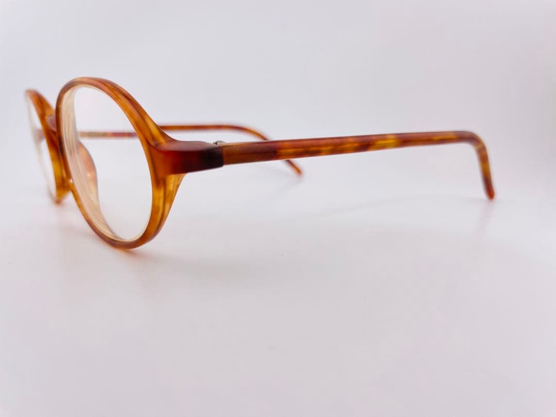 Hakusan 白山眼鏡店 日本製 メガネ 鼈甲色フレーム オーバル型 59