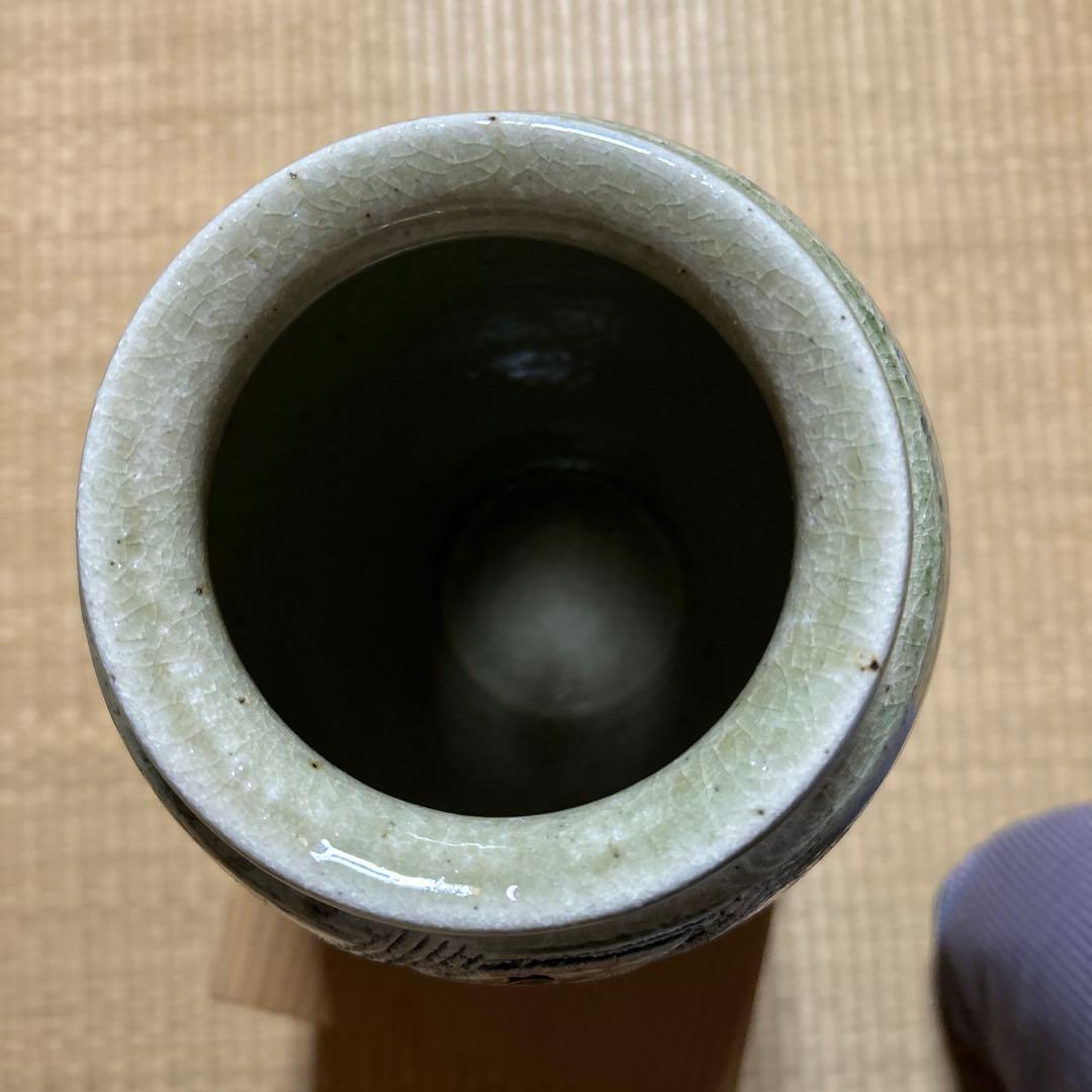 信楽焼 花瓶 三彩作 - メルカリ