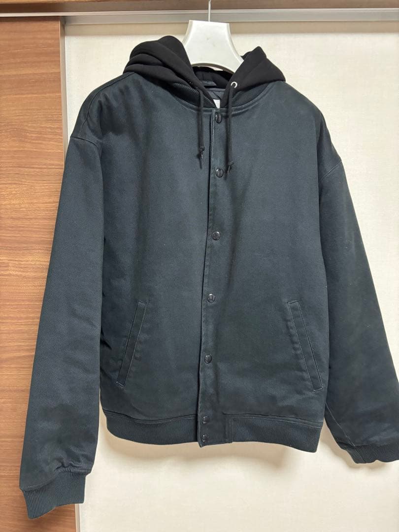 Supreme フード付きブラックジャケット M