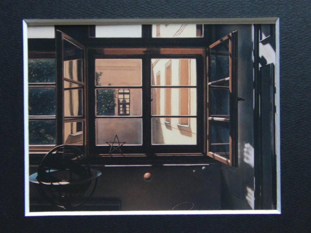 川口 起美雄「木星儀のある部屋」希少画集より、状態良好、新品高級額装付